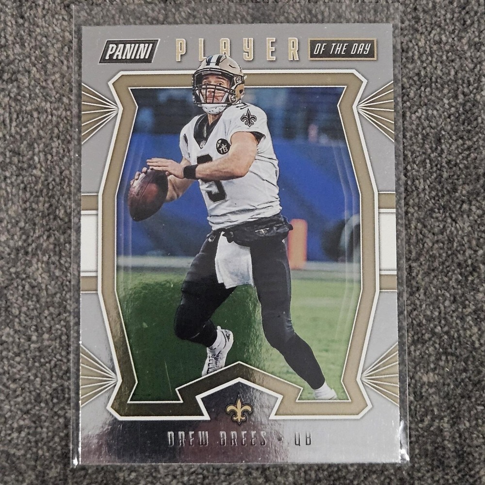2019 Panini Player of the Day Silver Foil #8 Drew Brees Saints HOF